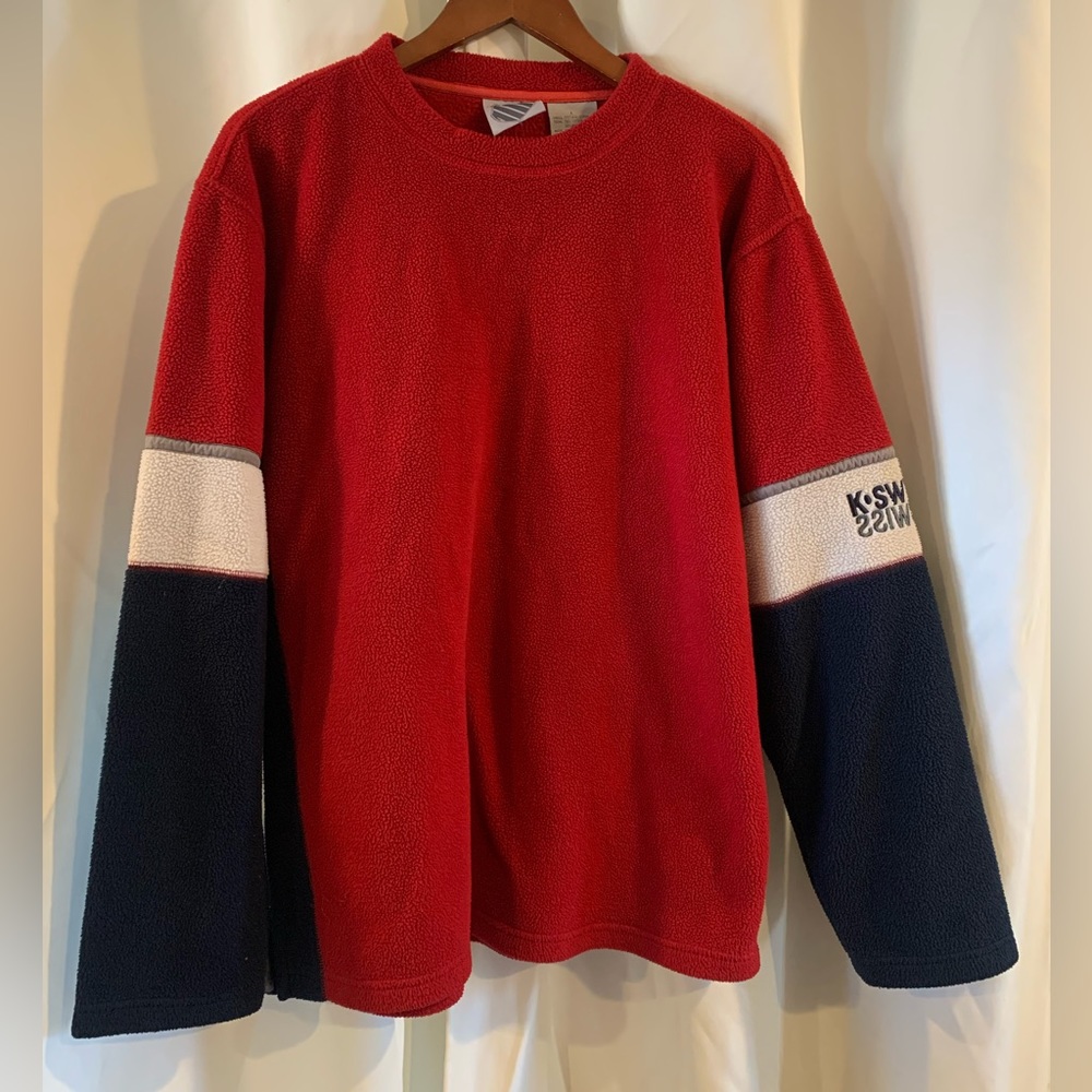 Vintage Y2K‎ K-SWISS Pullover Sweater Sweatshirt Mens Large